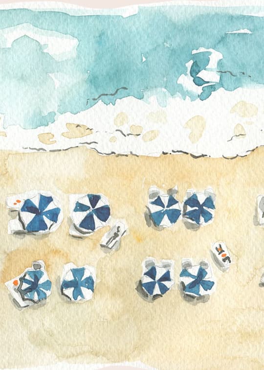 Beach Umbrellas from Above