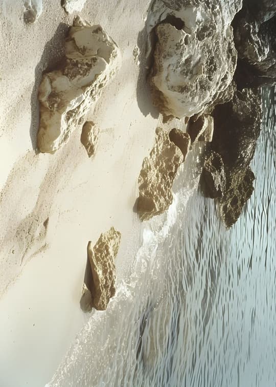 Rocky Shoreline with Waves