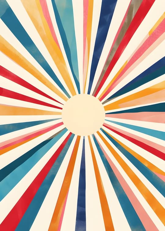Retro Sunrise Rays