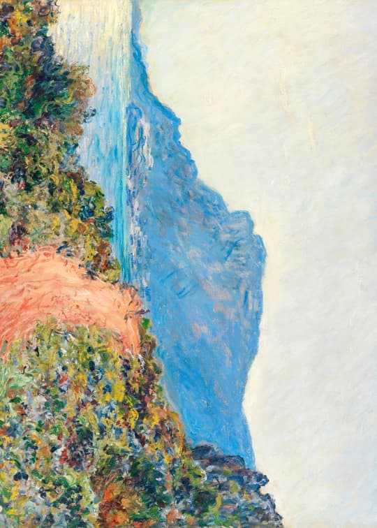 Coastal Cliffs with Flowering Vines