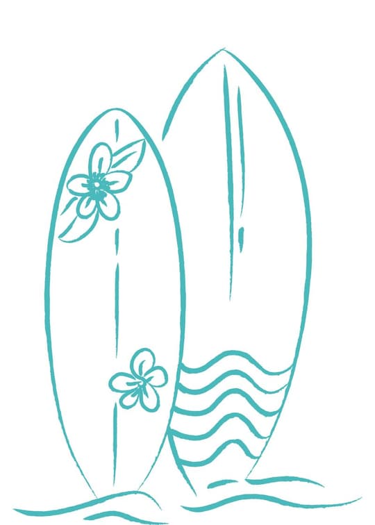 Coastal Surfboards with Flowers