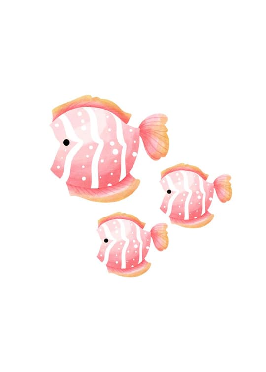 Striped Tropical Fish Family