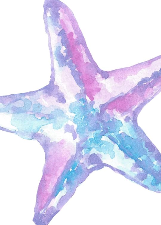 Watercolor Starfish