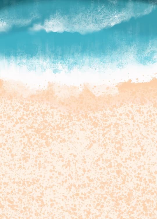 Turquoise Waves & Sandy Shore