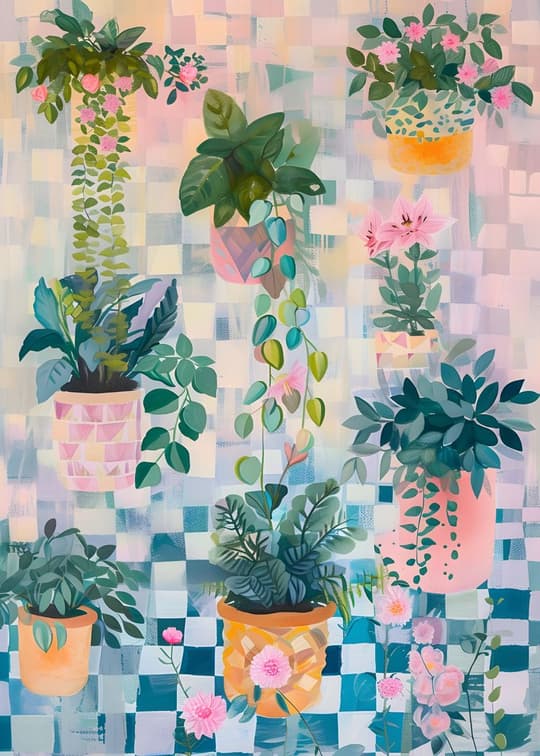 Blooming Potted Garden