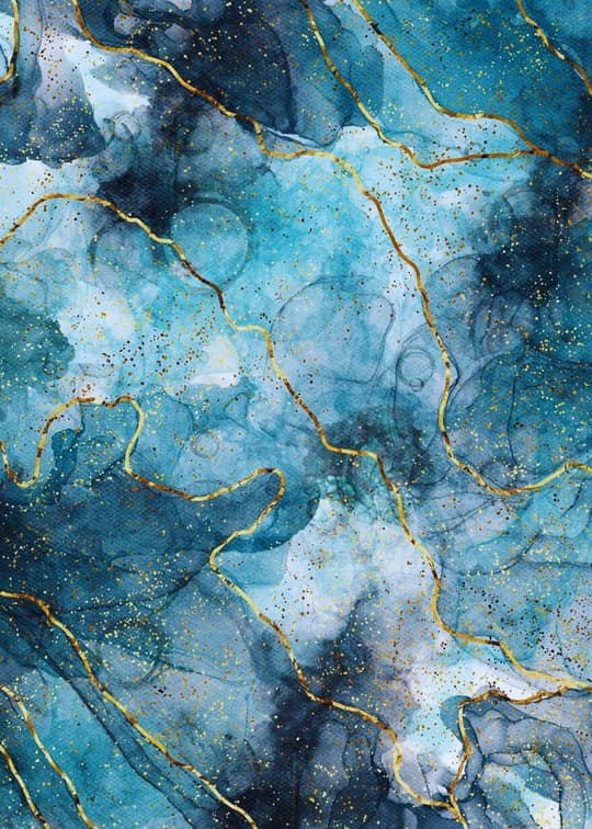 Blue Agate with Gold Veins