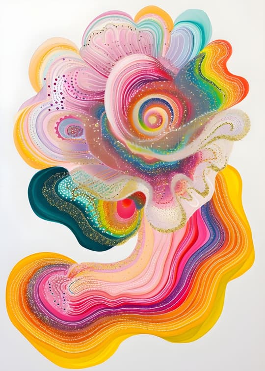 Rainbow Swirl Abstract