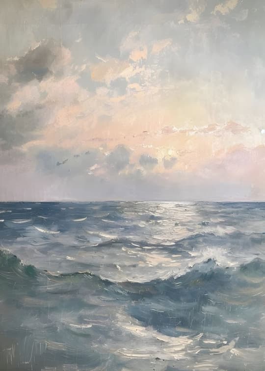 Seascape with Breaking Waves
