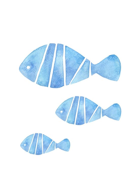 Three Blue Fish