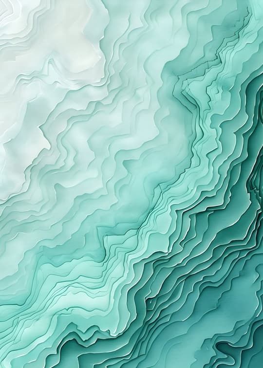 Layered Teal Abstraction