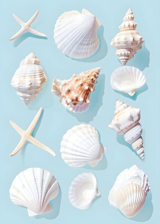 Seashells and Starfish Collection