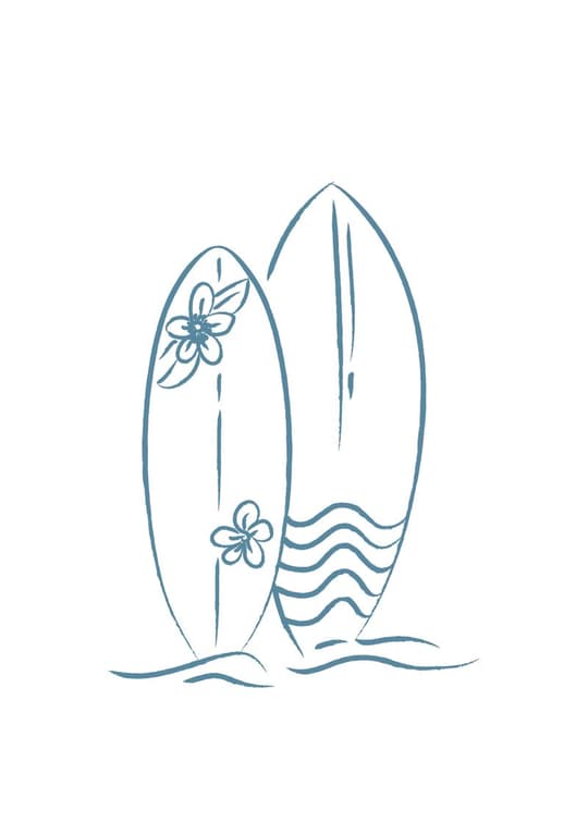 Surfboards with Florals