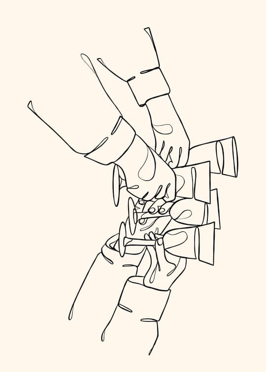 Continuous Line Hands