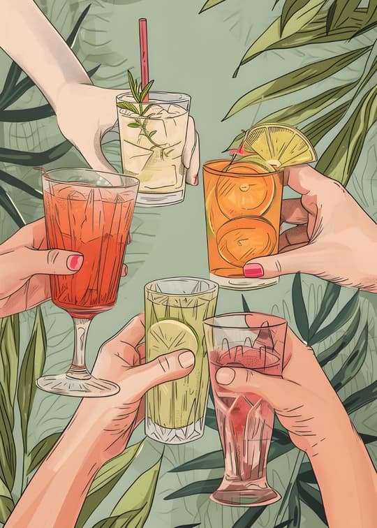 Tropical Cocktail Toast