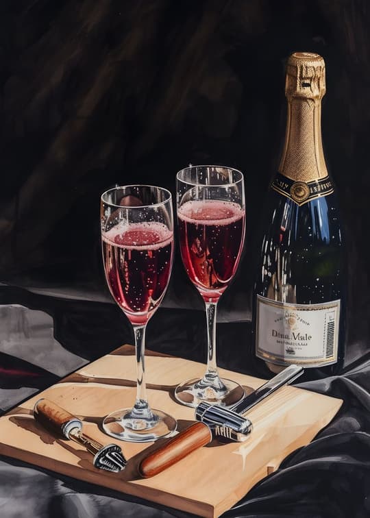 Champagne Celebration Still Life