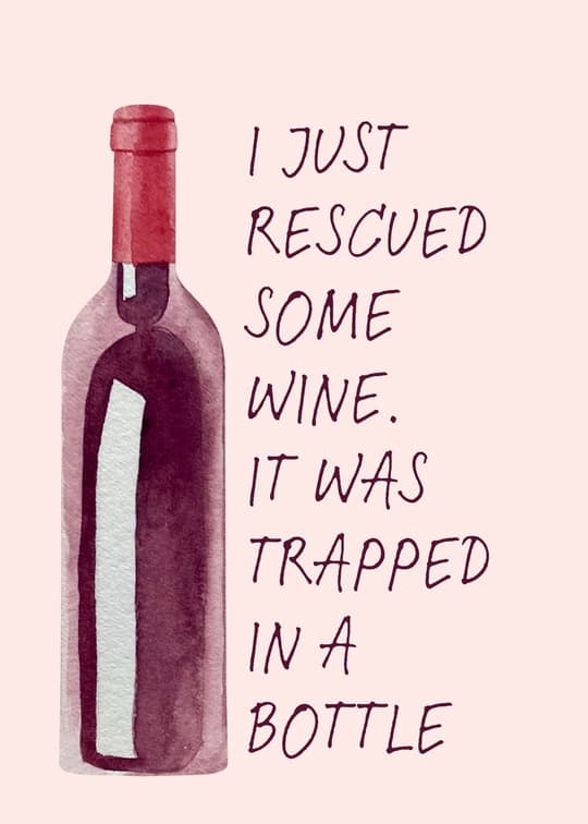 Rescued Wine Humor