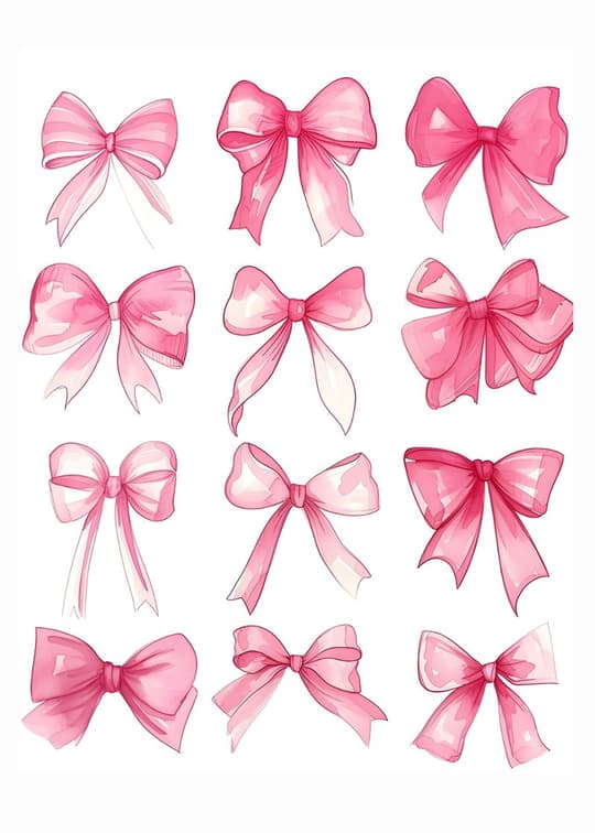 Pink Ribbon Bows Collection