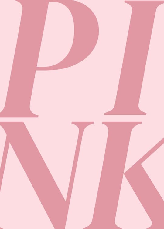 PINK typographic design