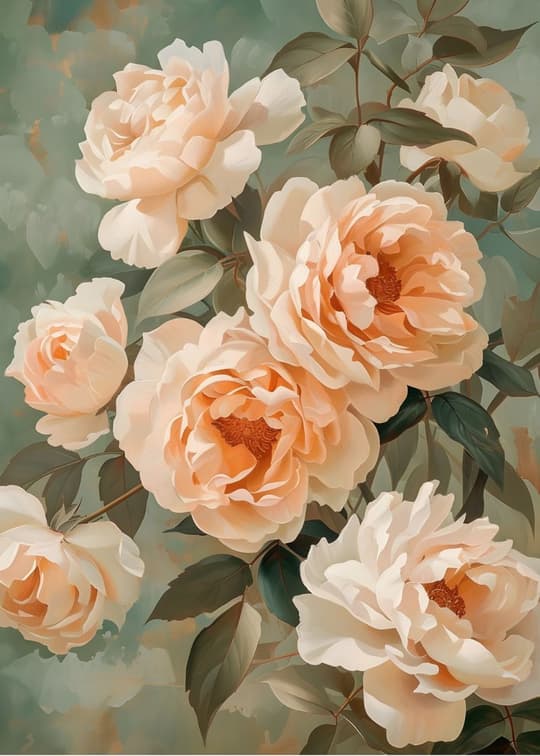 Peach Garden Roses