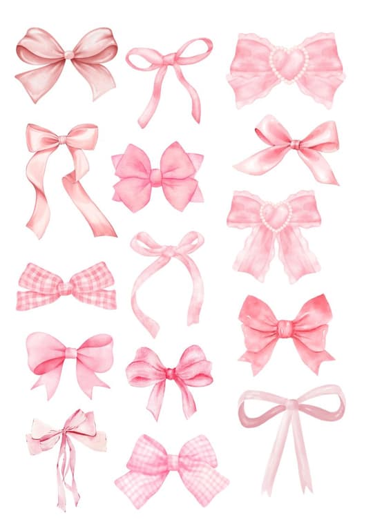 Pink Ribbon Bows Collection