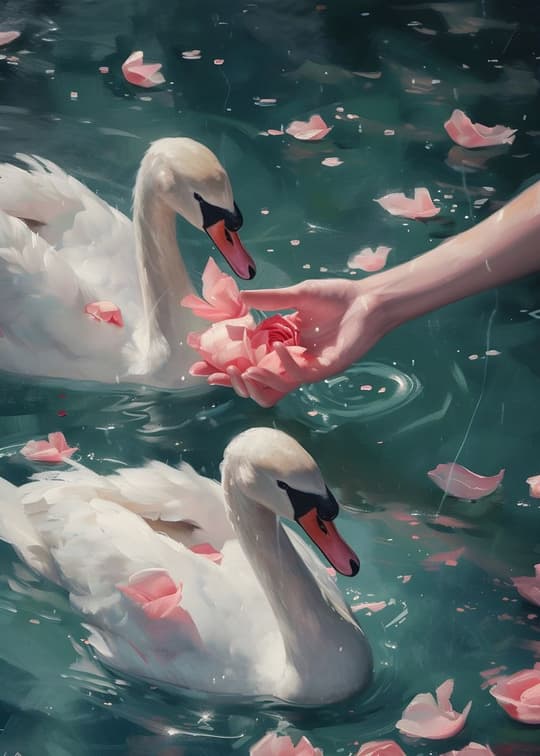 Swans and Petals