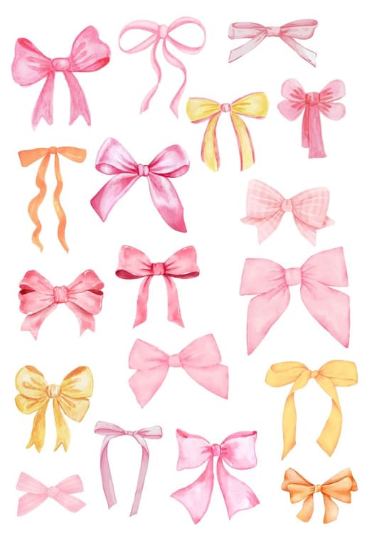 Watercolor Bows Collection