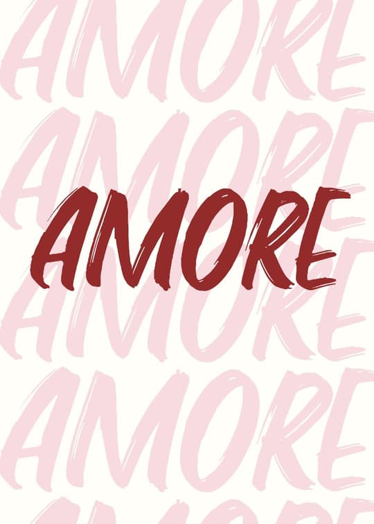 Amore Typography Art