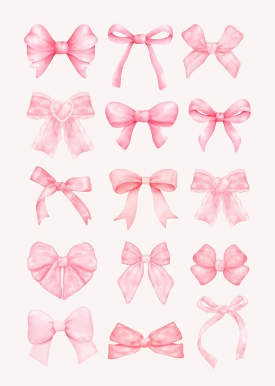 Pink Ribbons & Bows Collection