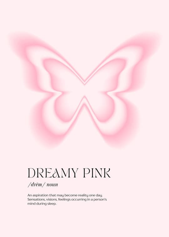 Dreamy Pink Butterfly