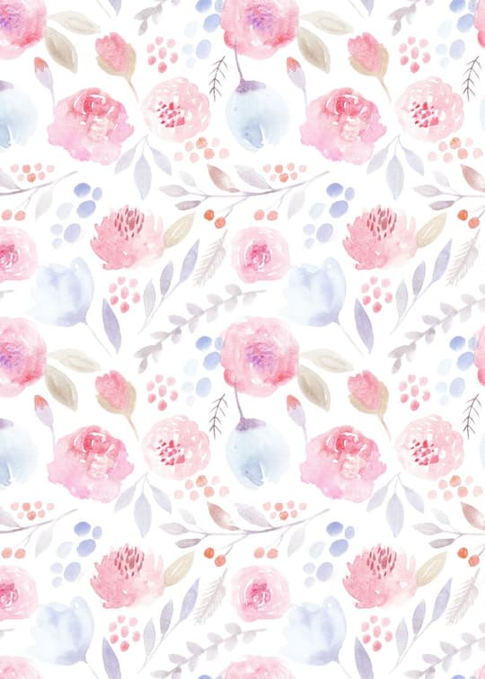 Watercolor Floral Garden