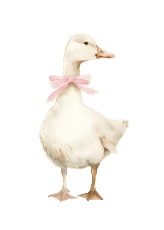 Goose with Pink Bow