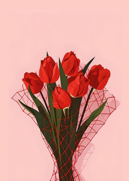 Red Tulips Bouquet