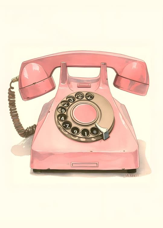 Pink Rotary Phone