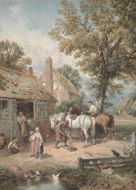 Village Farmyard Scene