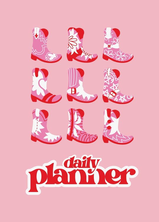 Daily Planner Cowboy Boots