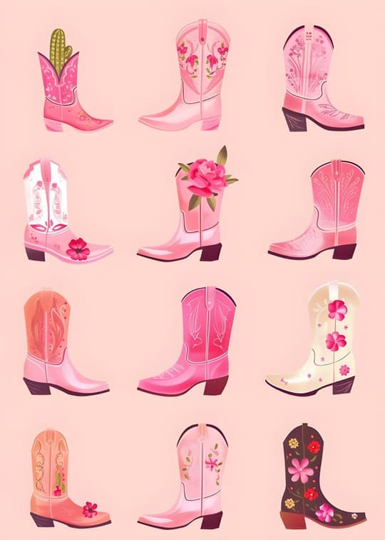 Floral Cowboy Boots Collection