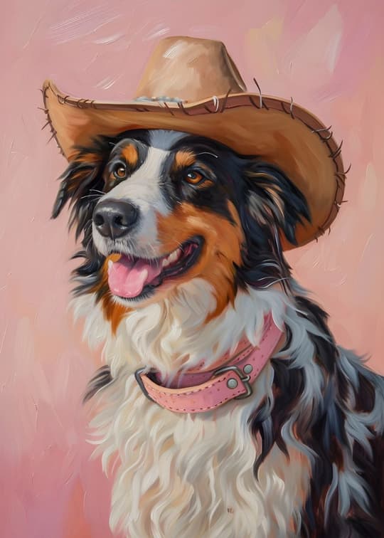 Cowboy Dog in Pink