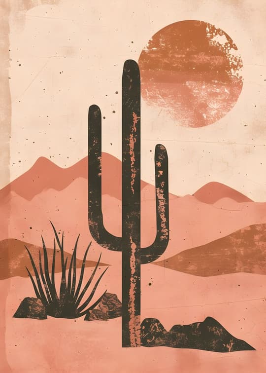 Desert Cactus Sunrise
