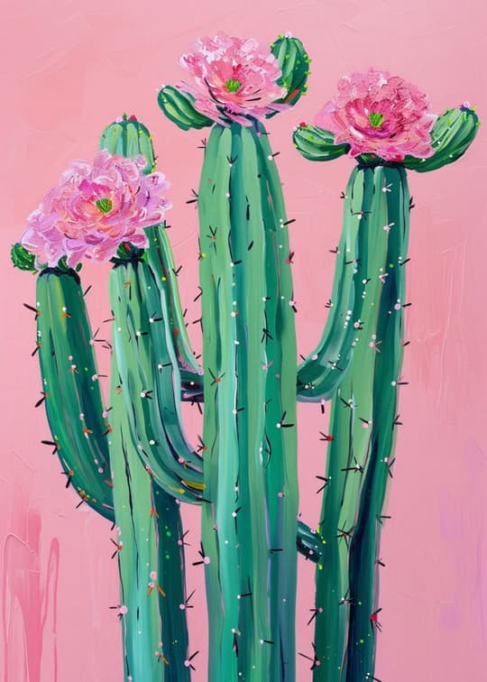 Blooming Desert Cactus