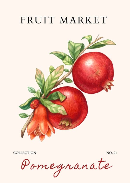Fruit Market: Pomegranate No. 21