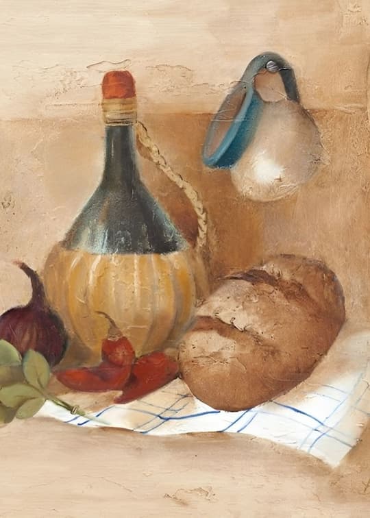 Still Life with Wine & Bread