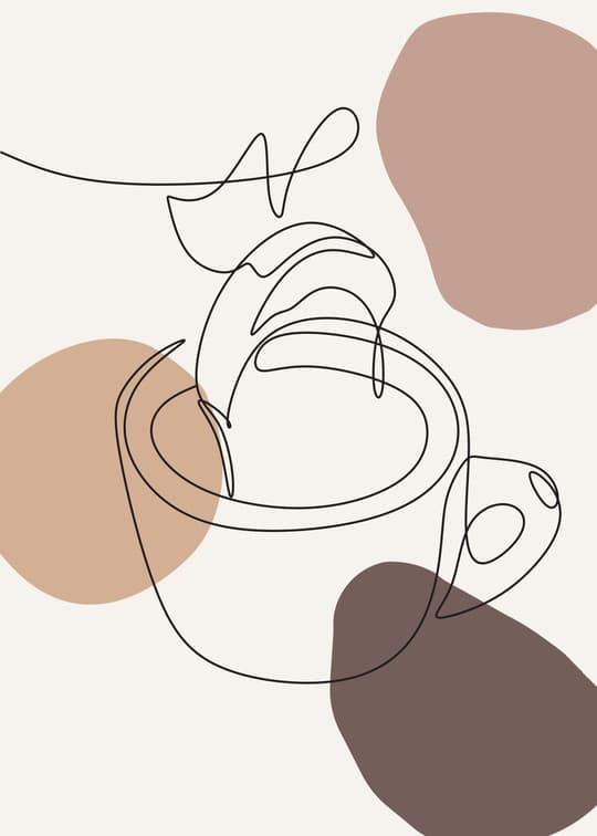 Abstract Banana Line Art