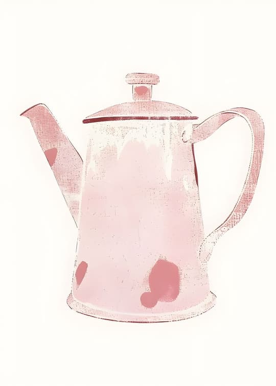 Pink Polka Dot Teapot