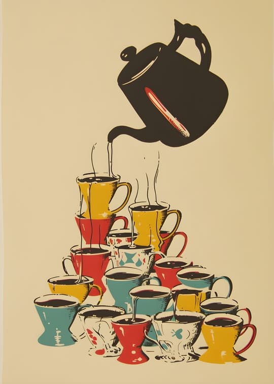 Teapot Pouring Coffee