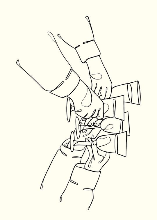 Continuous Line Hands