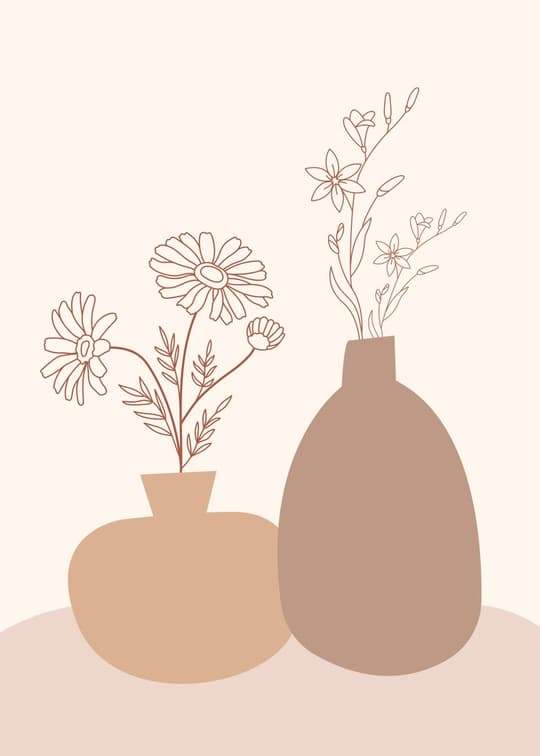 Wildflowers in Terracotta Vases