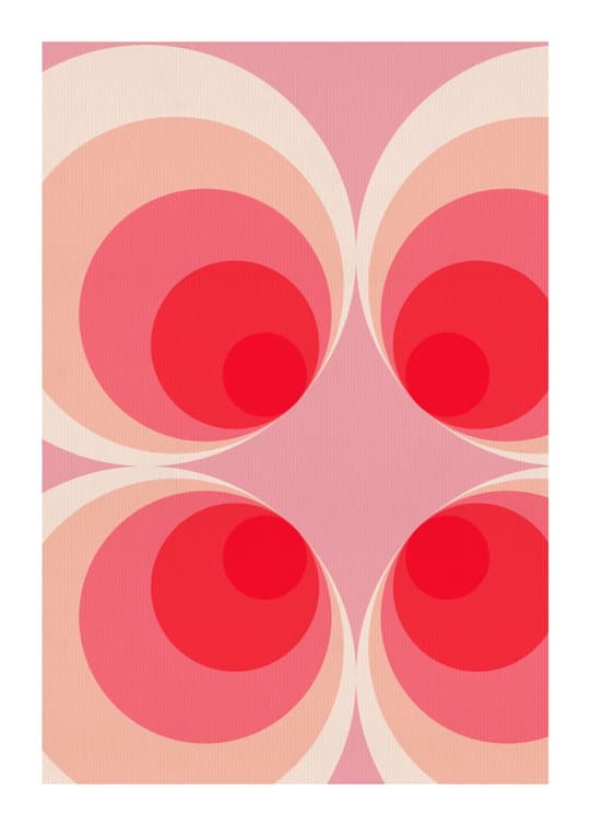 Geometric Circles in Pink
