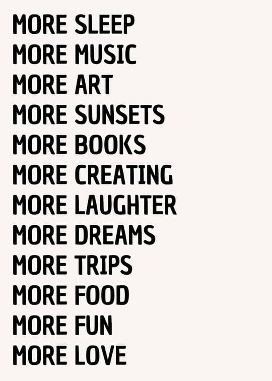 More Love - Life Priorities