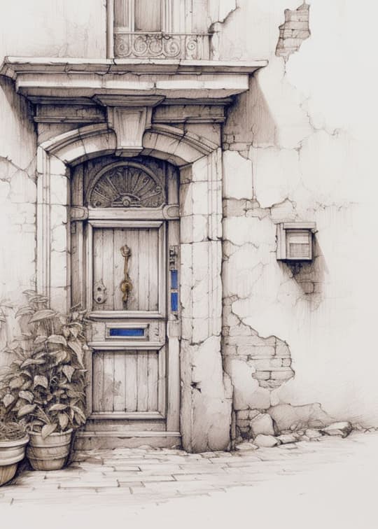 Weathered Parisian Doorway