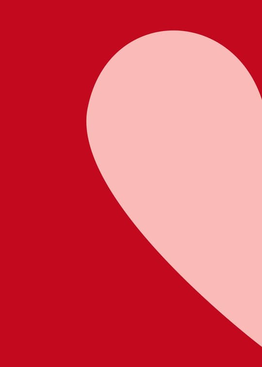 Bold Red & Blush Abstract